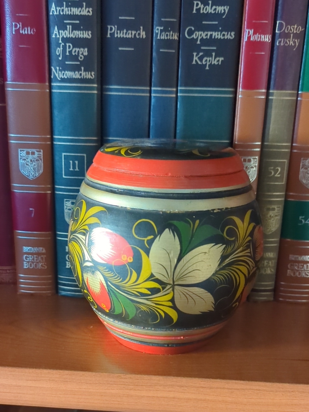 Sealed Antique Vintage Russian Khokloma Jar Made In USSR